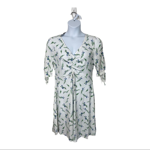 Dress XL V neck Ruched neck and sleeve ties - Picture 5 of 9